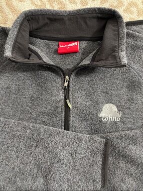 Tofino Grey Quarter-Zip Fleece Pullover